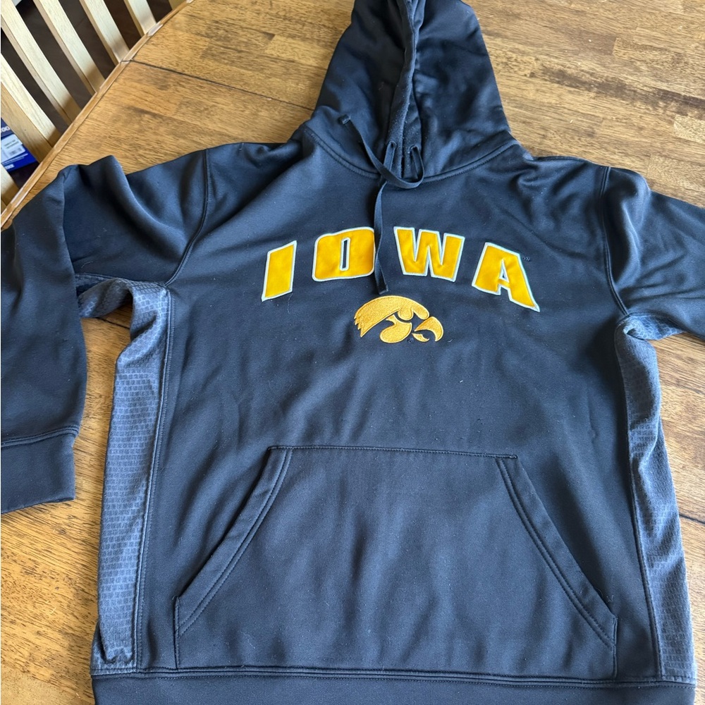 Colosseum Iowa Black and Gold Hoodie